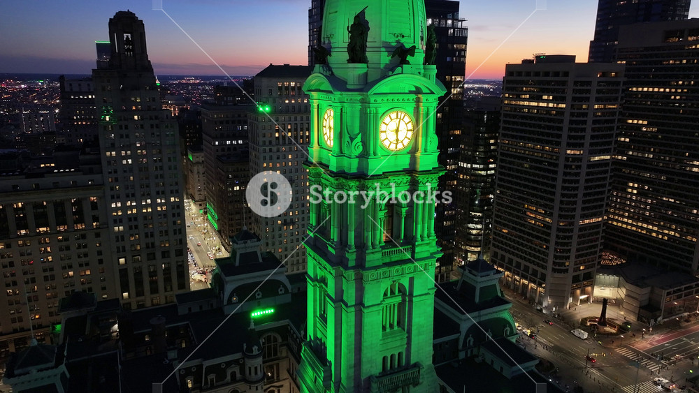 nnsylvania, United States - 5.17.2025 - Sunset In Philadelphia Skyline At Philadelphia In Pennsylvania United States. Sunny Day Philadelphia United States. Illuminated Downtown. Sunset City Landscape.