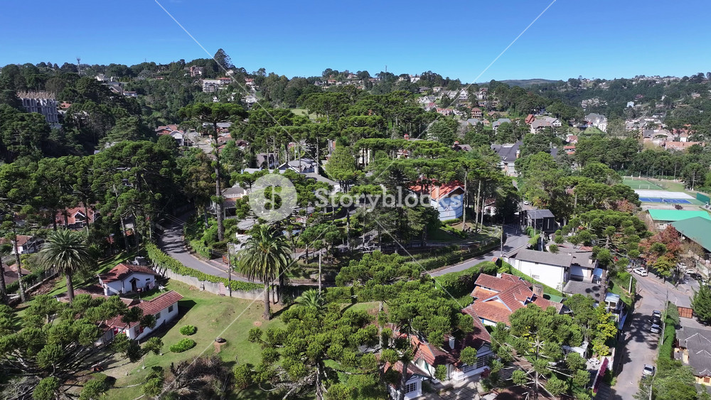 Campos Do Jordao, Sao Paulo, Brazil - 5.16.2026 - Winter Travel At Campos Do Jordao In Sao Paulo Brazil. Sunny Day Campos Do Jordao Brazil. Mantiqueira Mountain Range. Winter Destination.