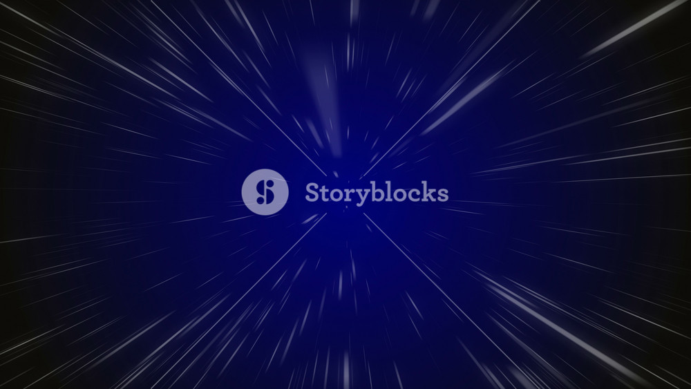 A futuristic 3d rendering of white lines flight inside of some invisible tunnel in the violet background. It looks like a fast futuristic movement in some black hole of the space.