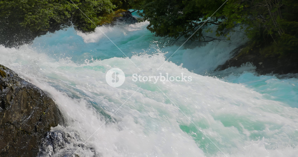 Mountain River Beautiful Nature Norway natural landscape. Lovatnet lake (also Loenvatnet) is a lake in the municipality of Stryn in Vestland county, Norway.