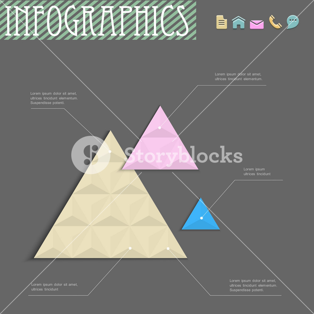 3d Geometric Design Template For Infographics Royalty-Free Stock Vector ...