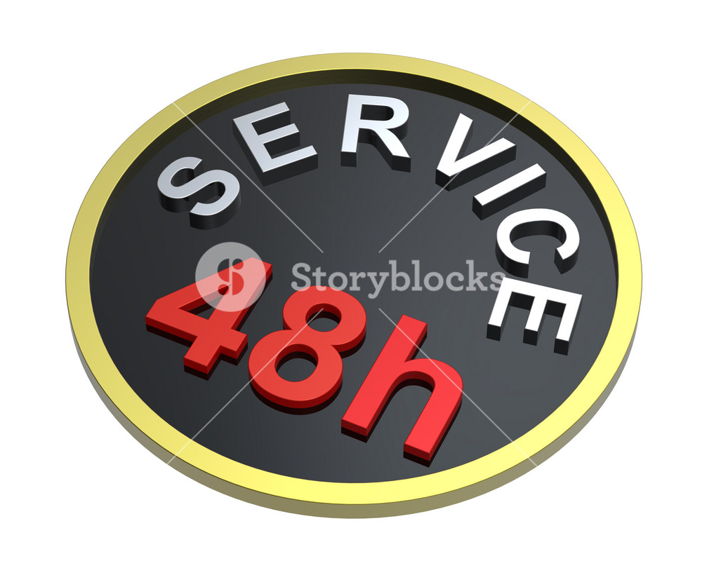 48 Hours Service Sign. Royalty-Free Stock Illustration SBI-300478890 ...