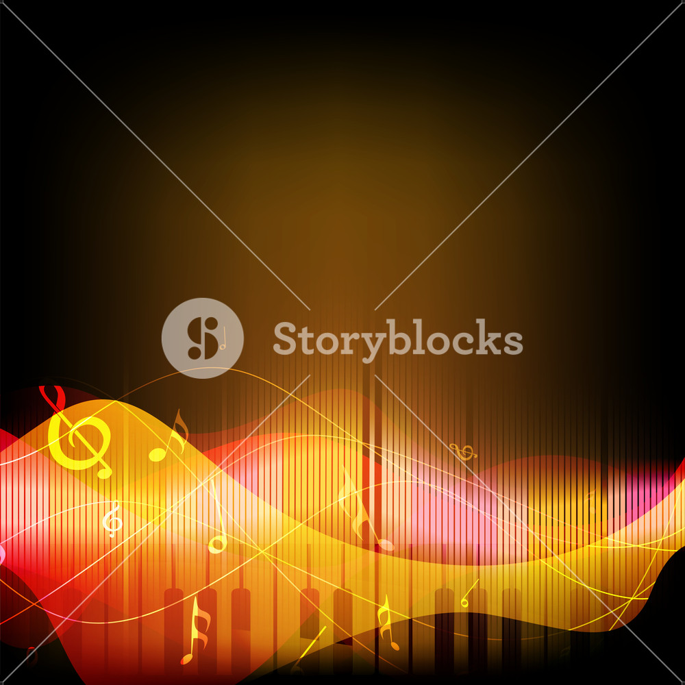 Abstract musical background with musical wave Royalty-Free Stock Vector ...