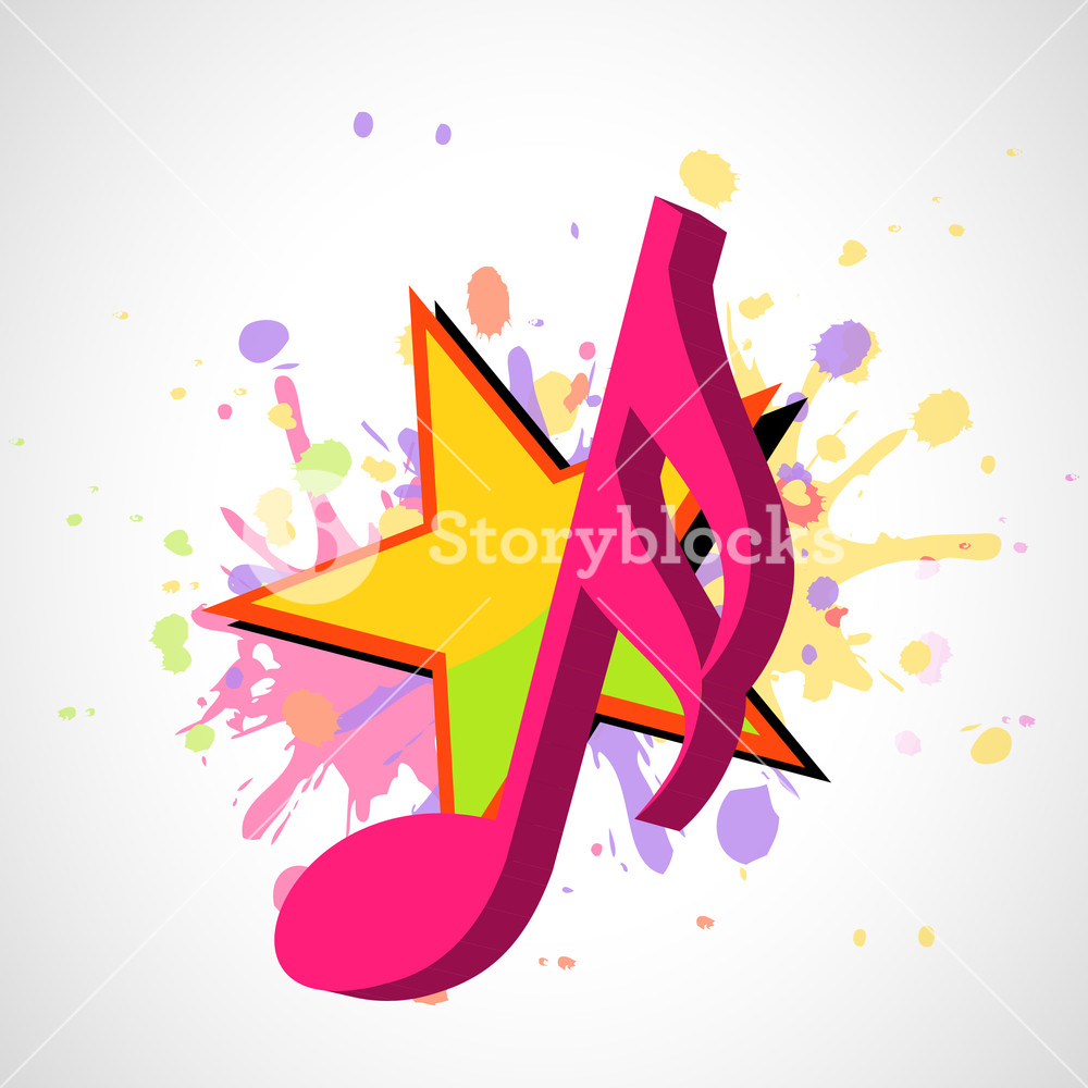 Abstract musical concept with music symbol on abstract background ...