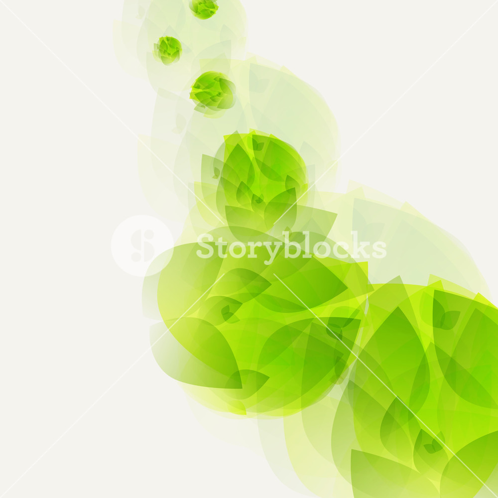 Abstract Nature Background With Green Leaves Royalty-Free Stock Vector ...