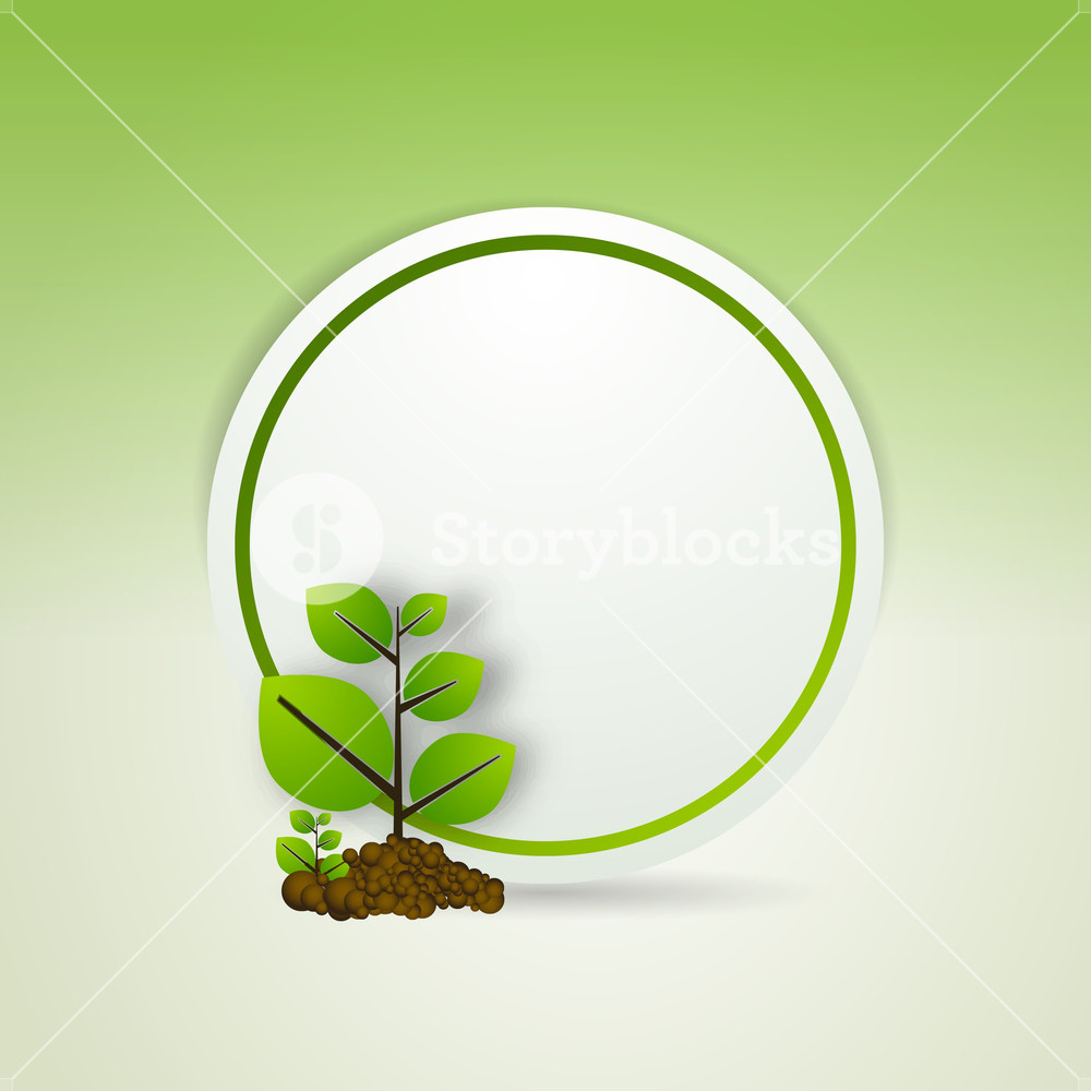 Abstract Nature Background With Green Plants Royalty-Free Stock Vector ...
