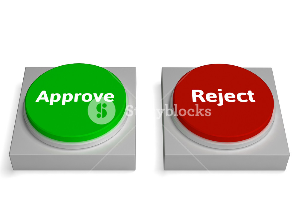Approve Reject Buttons Shows Approving Royalty-Free Stock Illustration ...