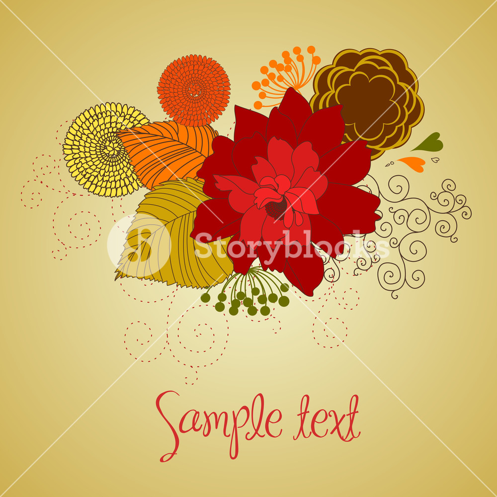 Autumn Flowers Background Royalty-Free Stock Vector SBI-300302193 ...