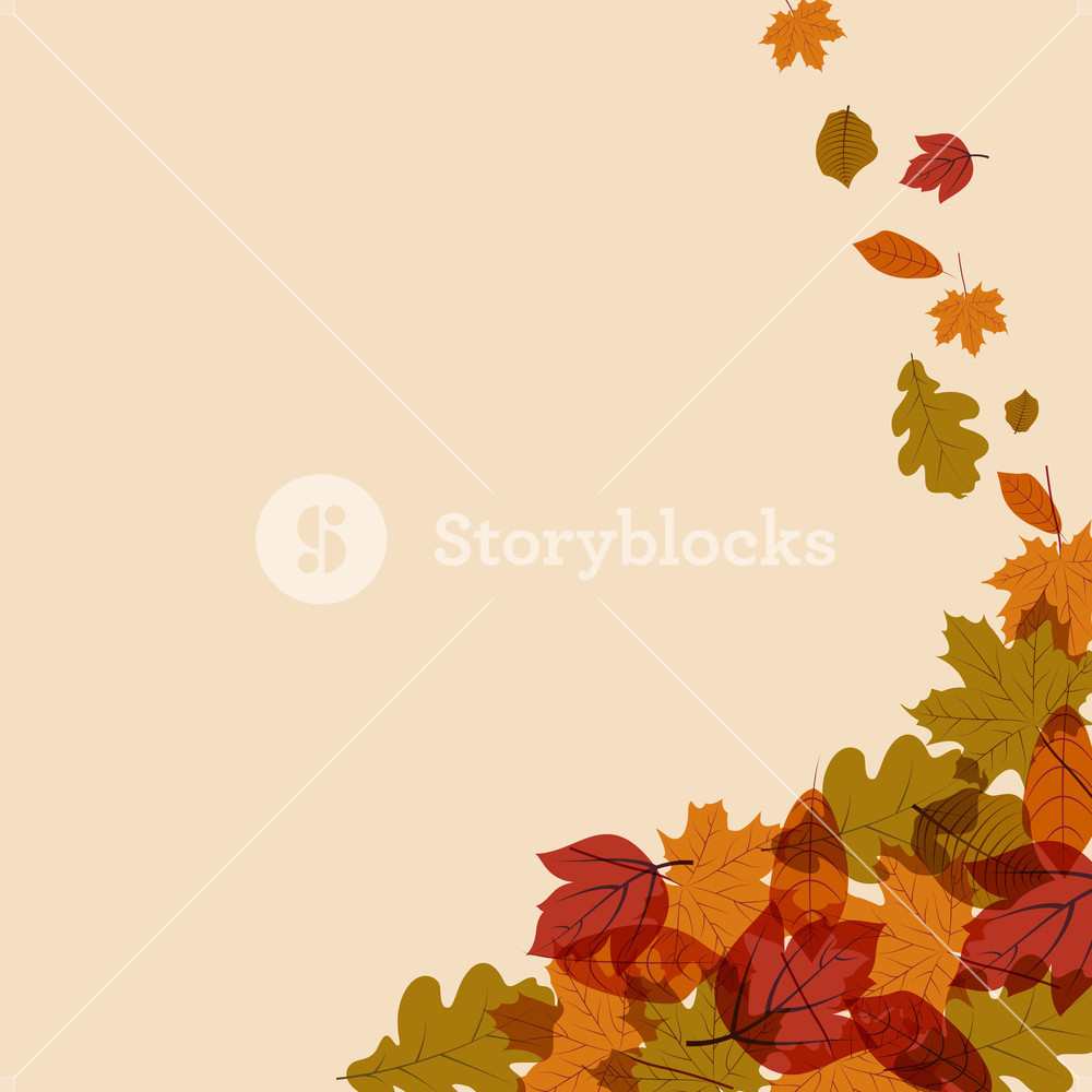 Autumn Leaves On Abstract Background With Text Space Royalty-Free Stock ...