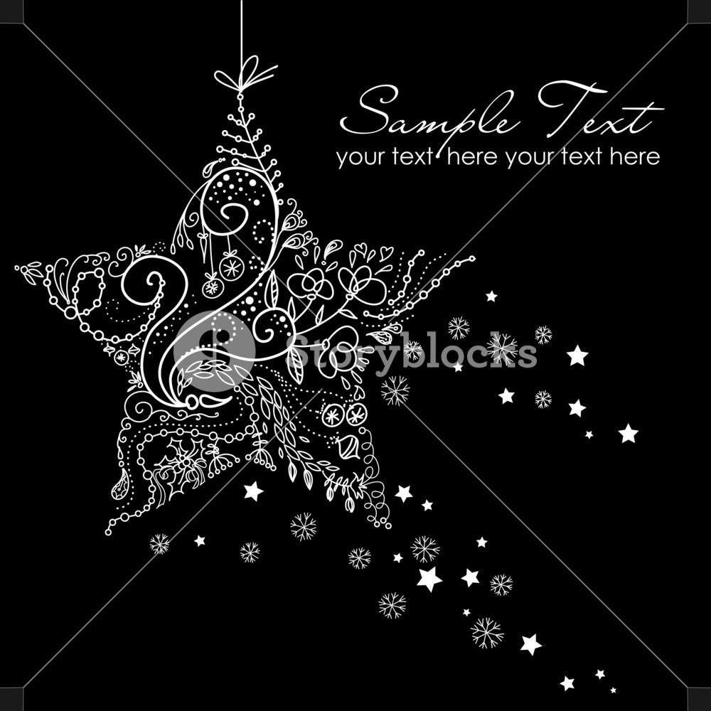 Beautiful Holiday Star Illustration. Festive Card Royalty-Free Stock ...