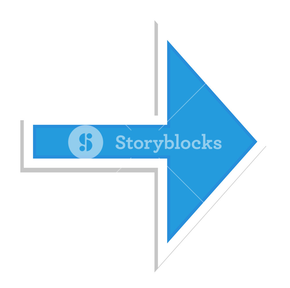 Blue Arrow Sticker Royalty-Free Stock Vector SBI-300561890 - Storyblocks