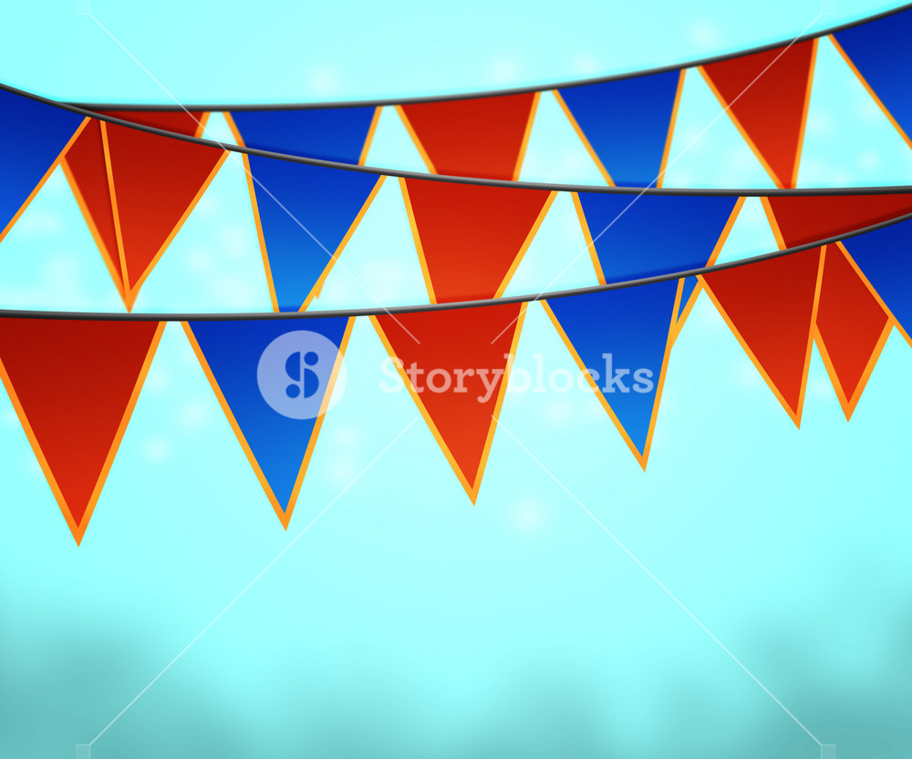 Blue Carnival Flags Background Royalty-Free Stock Illustration SBI ...