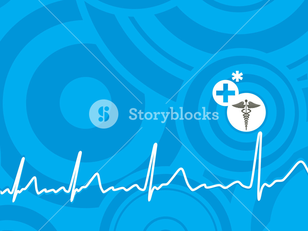 Blue Heart Beat Background Royalty-Free Stock Vector SBI-300350798 ...