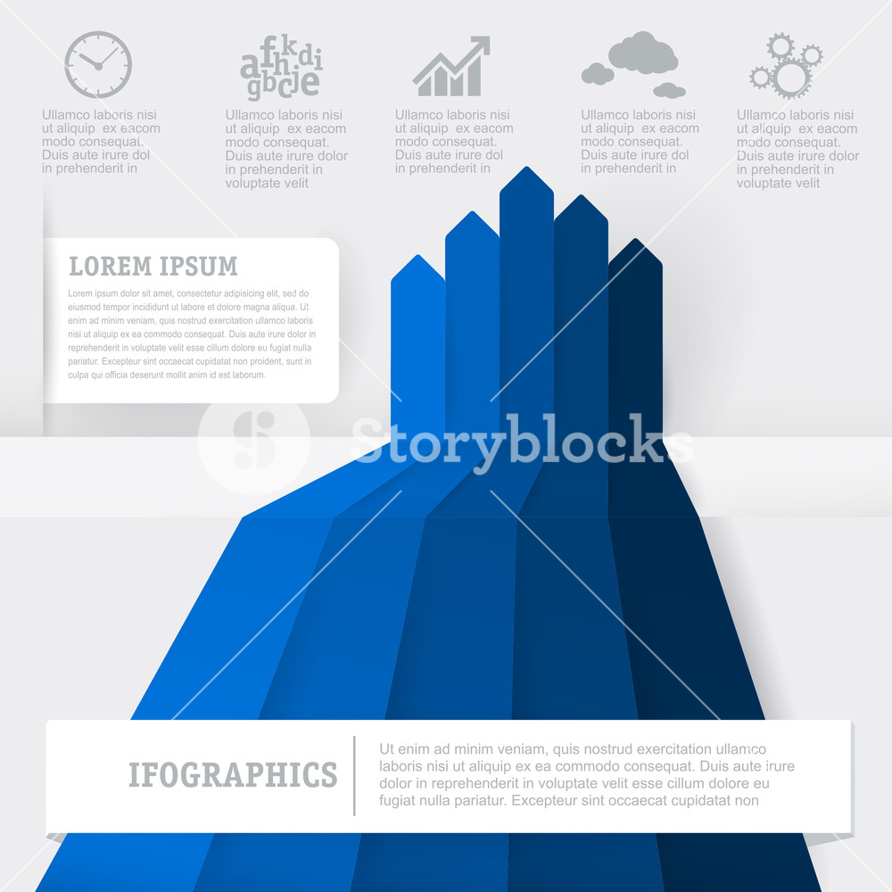 Blue Infographic Chart Template. Vector Royalty-Free Stock Vector SBI ...