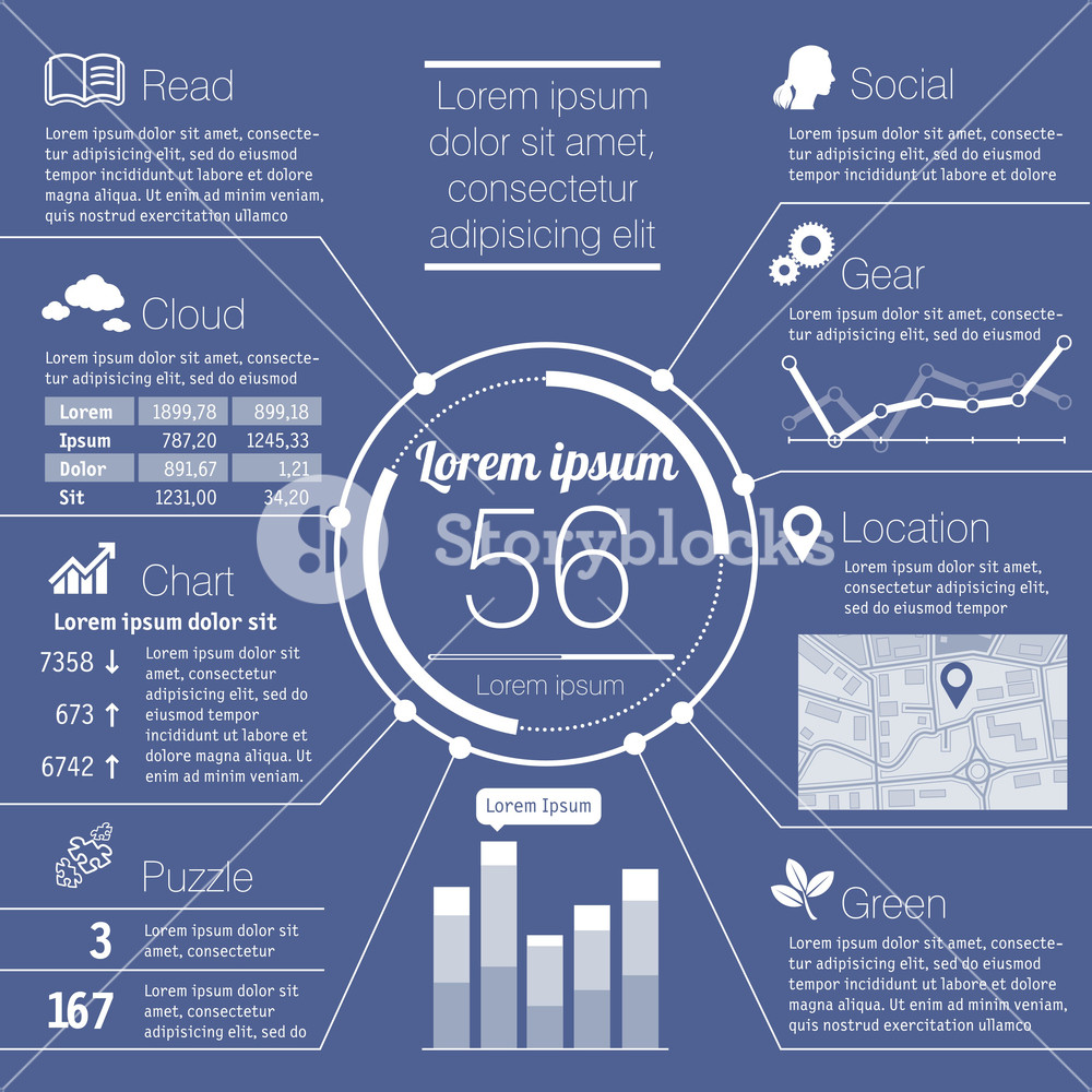 Blue Infographic Vector Template Royalty-Free Stock Vector SBI ...