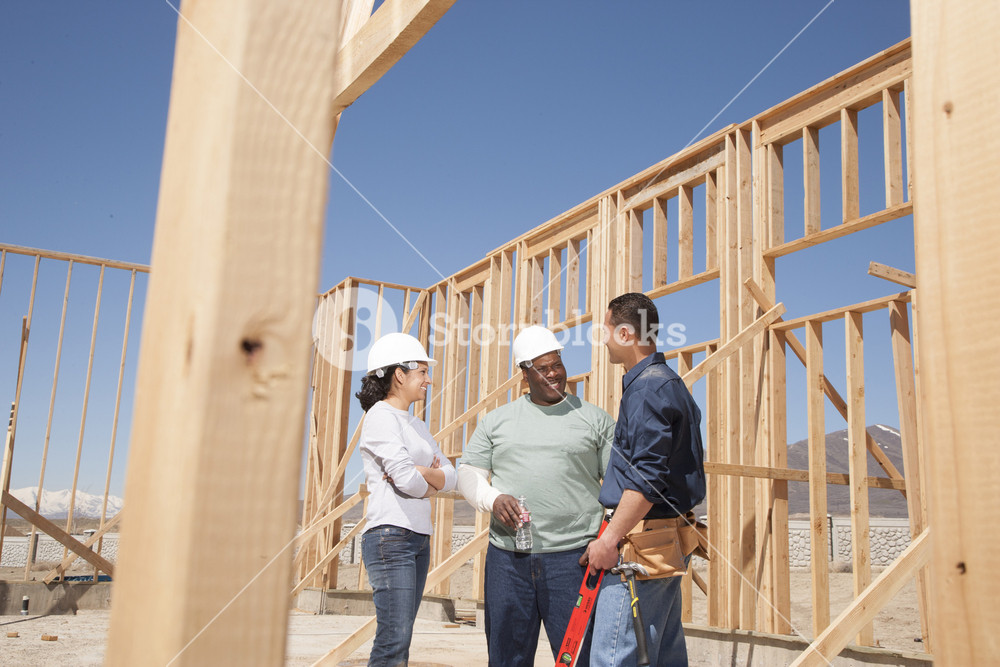 Builder constructing a home Royalty-Free Stock Photo SBI-301036156 ...