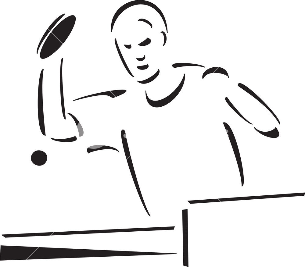 Illustration Of The Table Tennis Player. Royalty-Free Stock Vector SBI ...