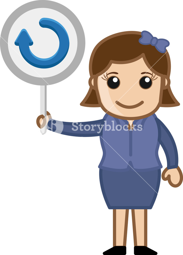 Processing Cartoon Woman Cartoon Vector Character - Process Sign Royalty-Free Stock Vector SBI ...