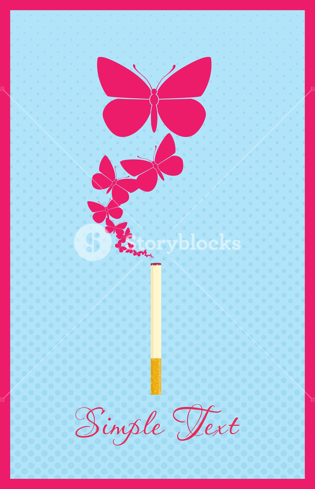 butterfly cigarettes Cigarette With Butterflies Instead Of A Smoke. Abstract Vector  Illustration. Royalty-Free Stock Vector SBI-300636277
