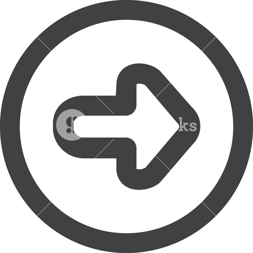 Circled Right Arrow Stroke Icon Royalty-Free Stock Vector SBI-300089278 ...