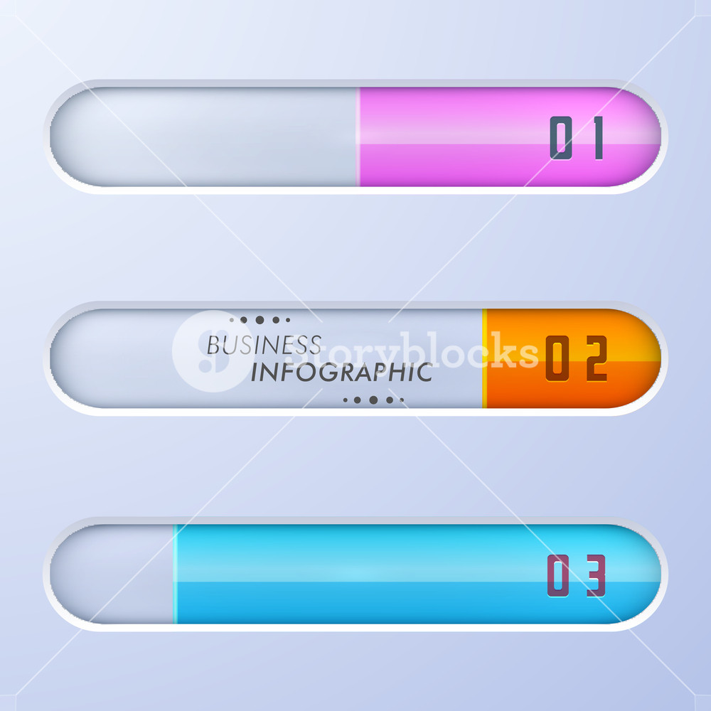 Colorful business infographic layout with numbers on shiny sky blue ...