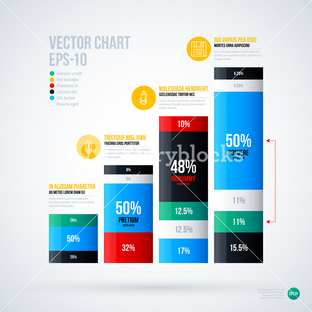 Infographics Chart Template On White Background. Eps10 Royalty-Free ...