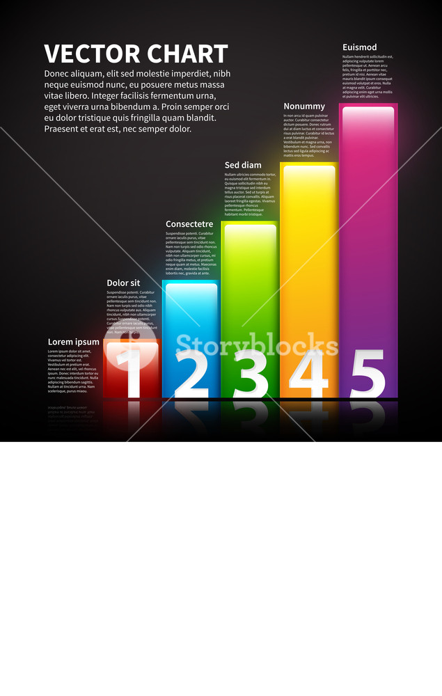 Colorful Vector Chart With Text And Numbers. Royalty-Free Stock Vector ...
