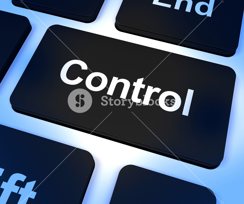 Control Computer Key Showing Remote Controller Or Interfacing Royalty ...