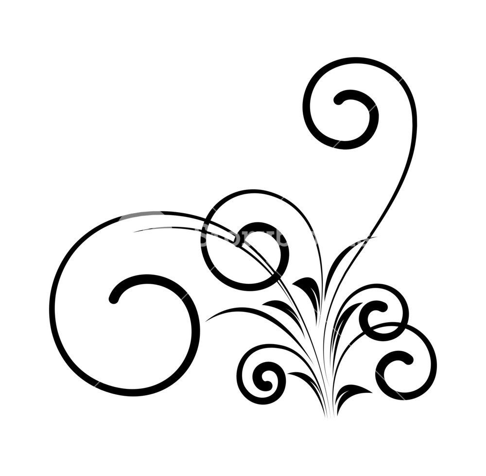 Decorative Swirl Floral Element Royalty-Free Stock Vector SBI-300565955 ...