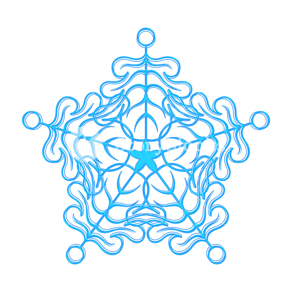 Snowflake Front Design Fancy Snowflake Design Royalty-Free Stock Vector SBI-300378183 ...