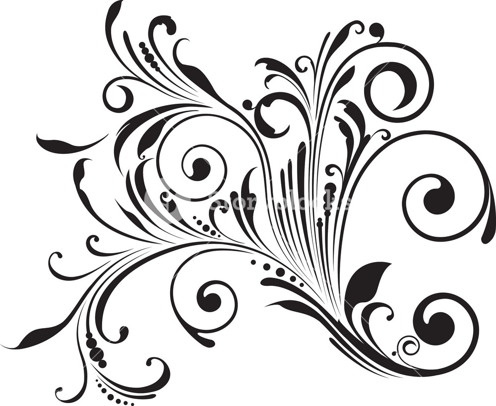 Floral Curl Vector Element Royalty-Free Stock Vector SBI-300123444 ...