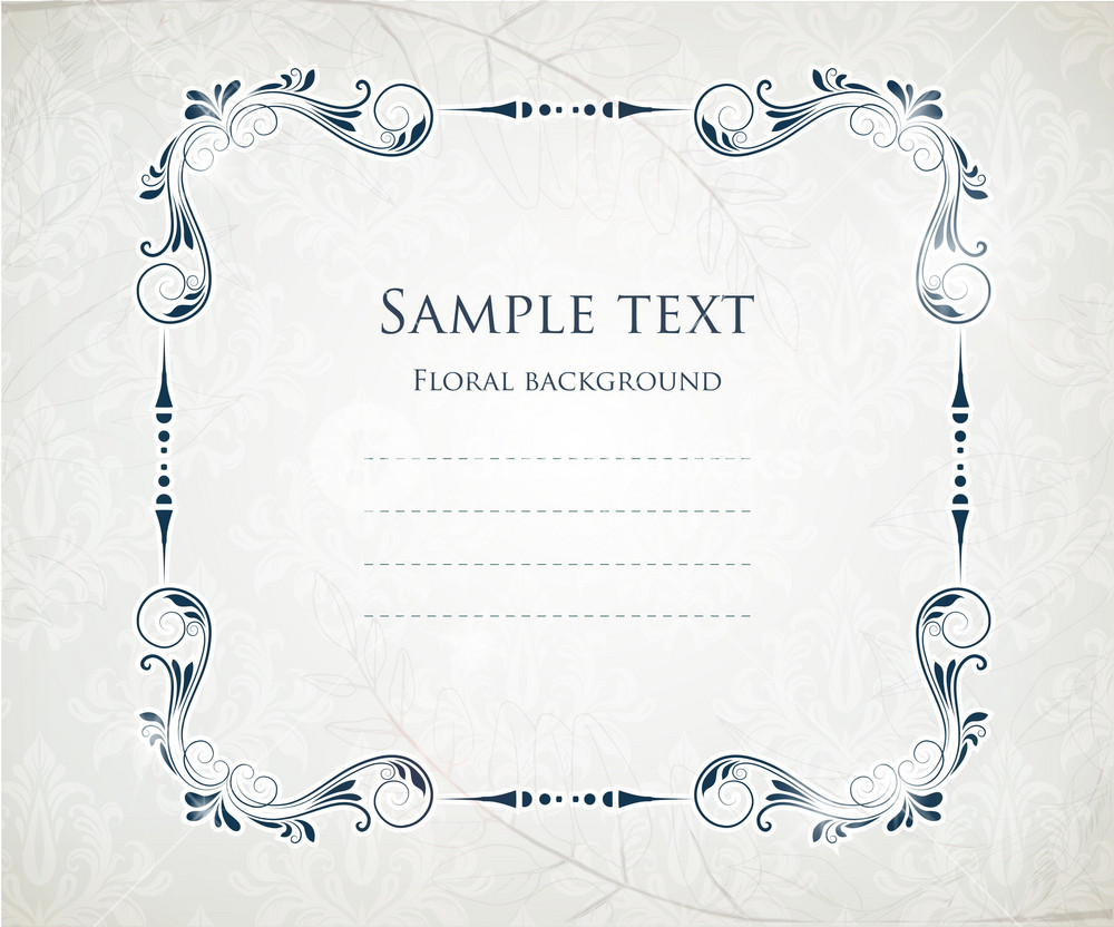 Floral Vector Illustration With Floral Frame Royalty-Free Stock Image ...