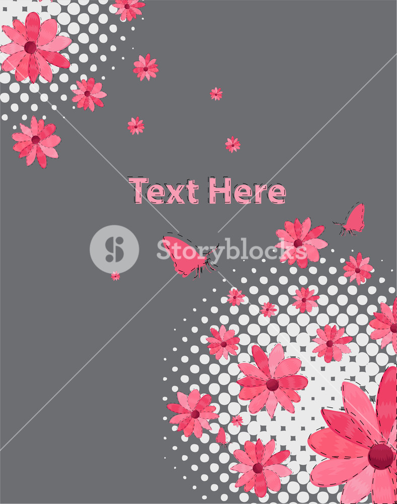 Flowers With Butterflies Background Royalty-Free Stock Vector SBI ...