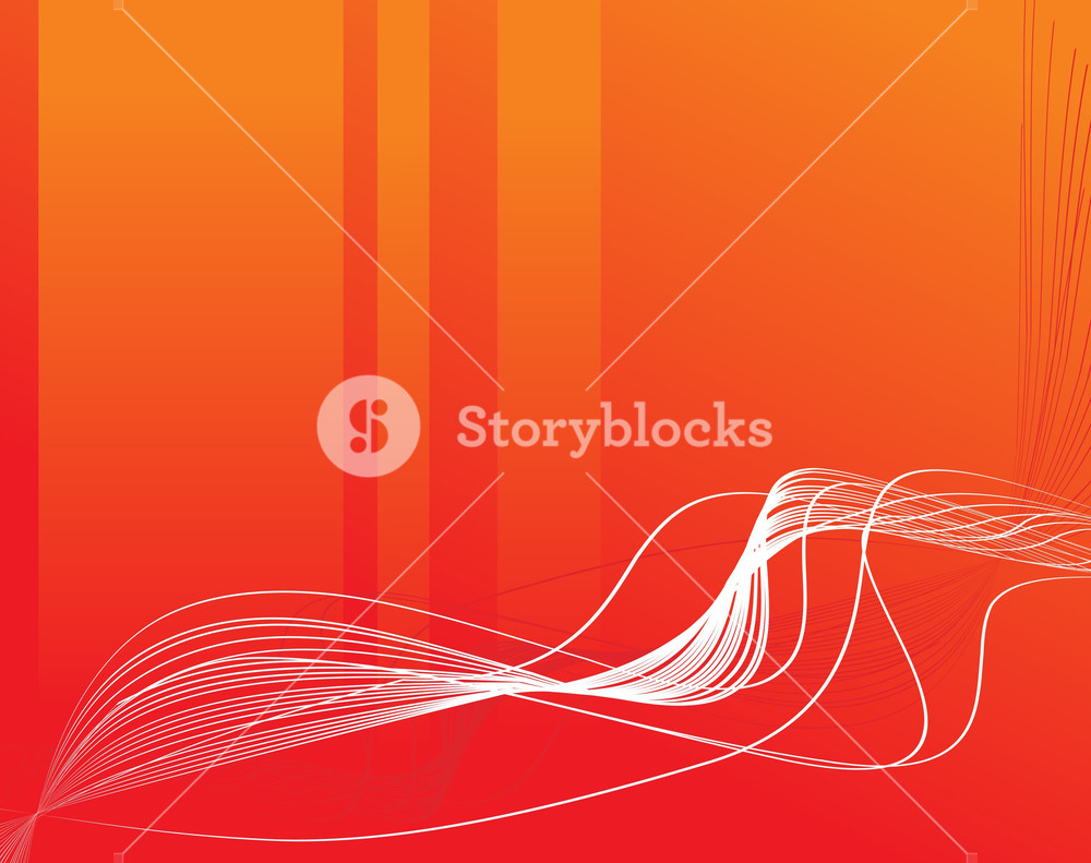 Flowing Abstract Orange Background Of Wave Royalty-Free Stock Vector ...