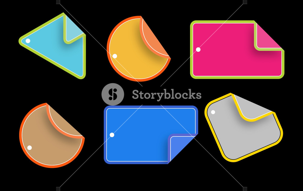 Folded Sticker Banners Royalty-Free Stock Vector SBI-300267637 ...
