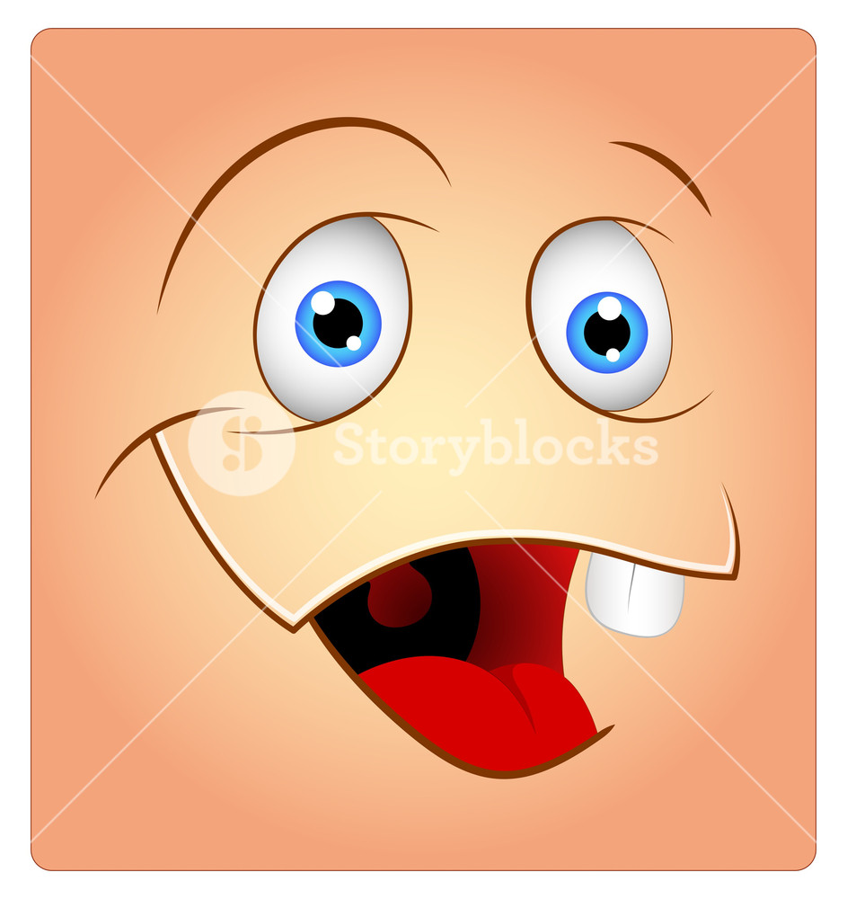 Funny Happy Box Smiley Laughing Face Royalty-Free Stock Vector SBI ...