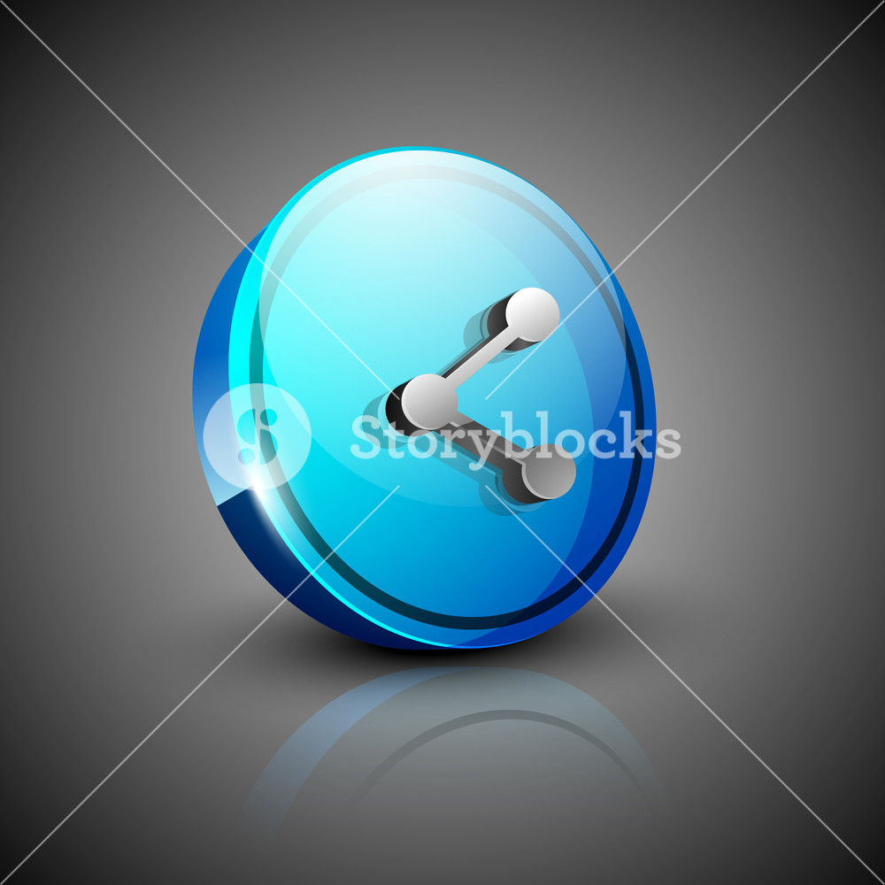 Glossy 3d Web 2.0 Link Or Connect Symbol Icon Set. Royalty-Free Stock ...