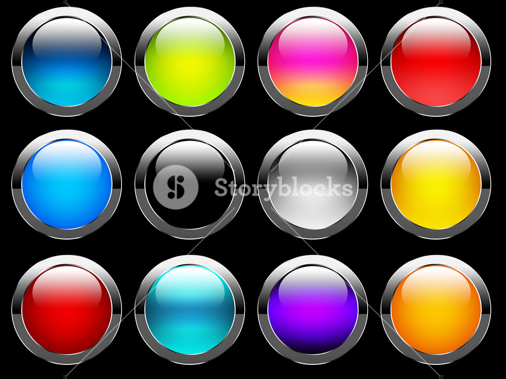 Glossy Rounded Buttons Royalty-Free Stock Illustration SBI-300269995 ...
