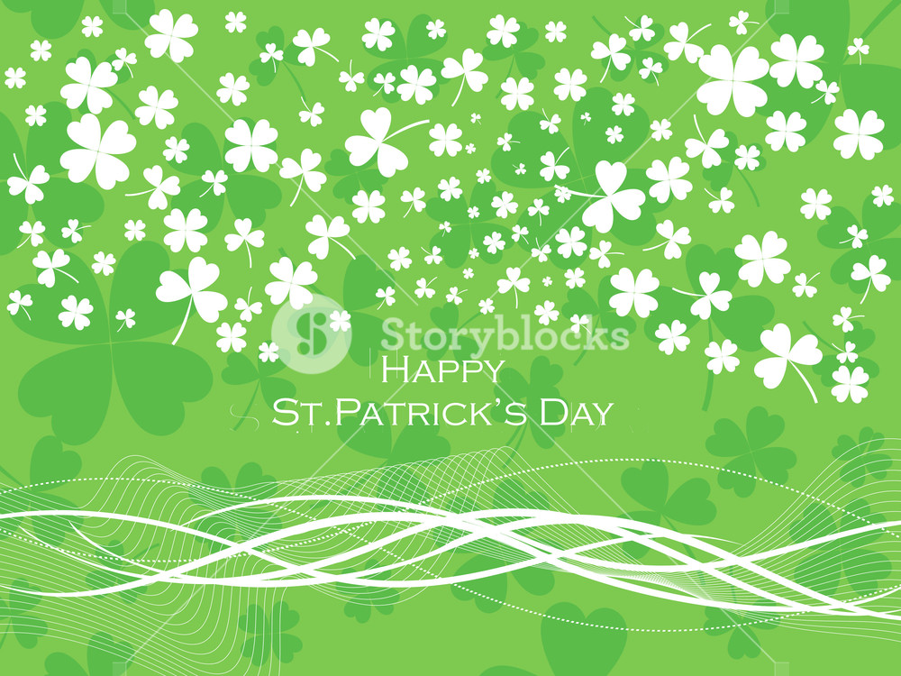 Green Clover Background With Wave Royalty-Free Stock Vector SBI ...