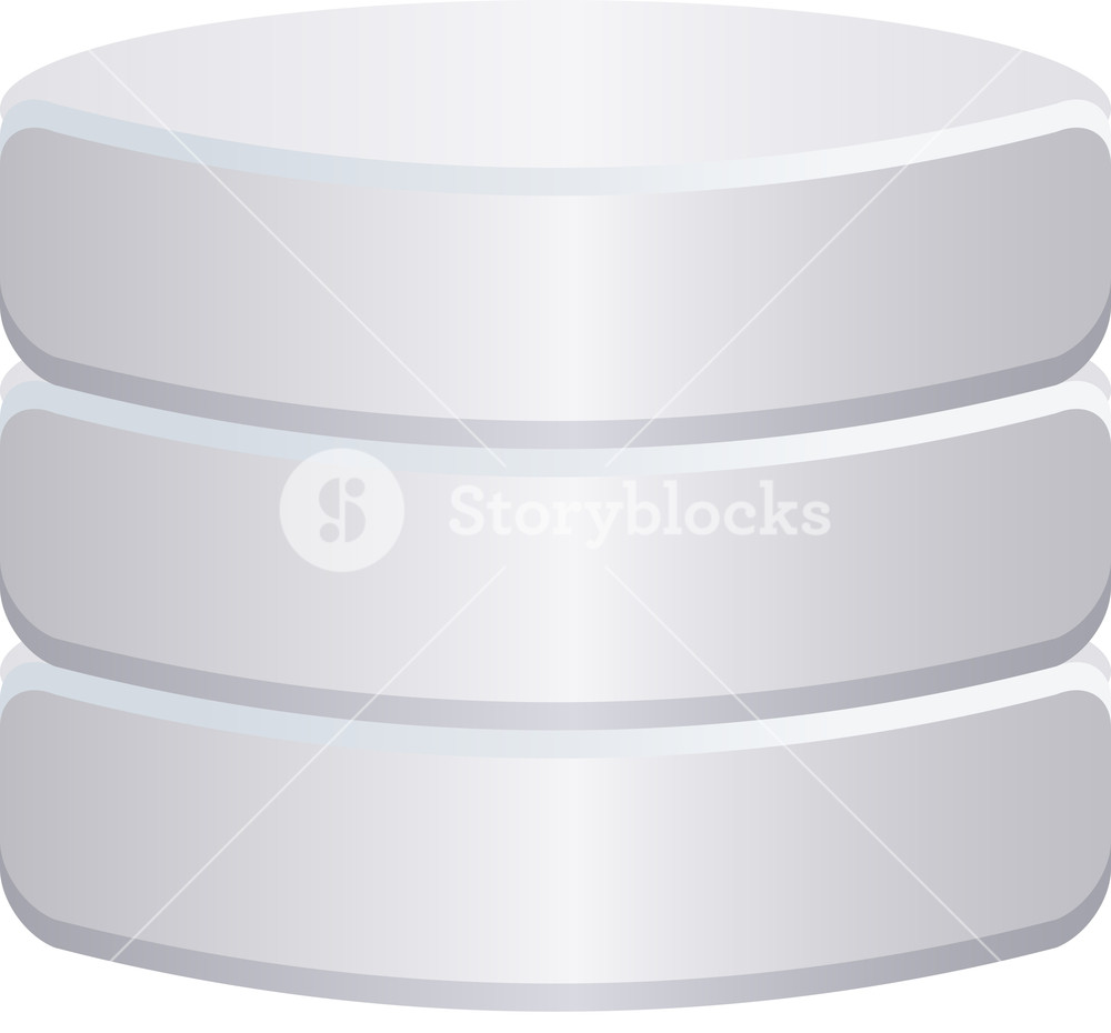 Grey Database Icon On White Background Royalty-Free Stock Vector SBI ...