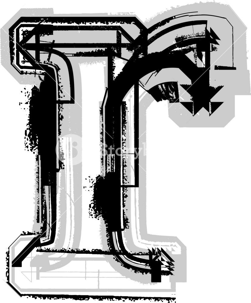 Grunge Font. Letter R Royalty-Free Stock Vector SBI-300499651 - Storyblocks