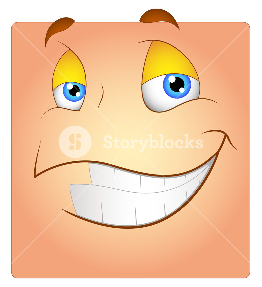 Happy Smile Box Face Royalty-Free Stock Vector SBI-300559544