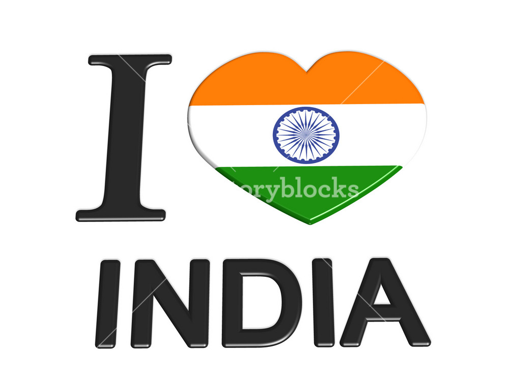 I Love India Logo Flag Love Travel Tourism Royalty-Free Stock ...