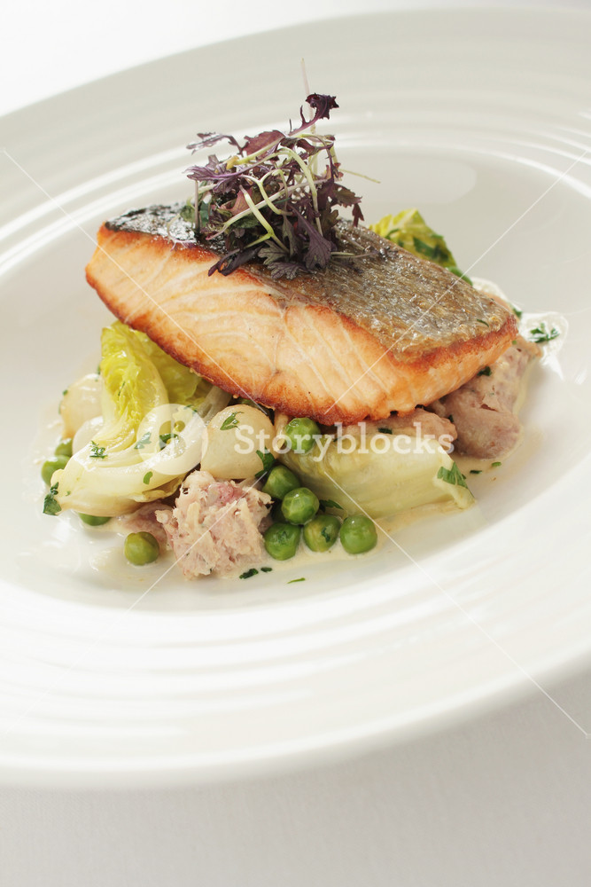 Plated Fish Main Meal Royalty-Free Stock Photo SBI-300801115 - Storyblocks