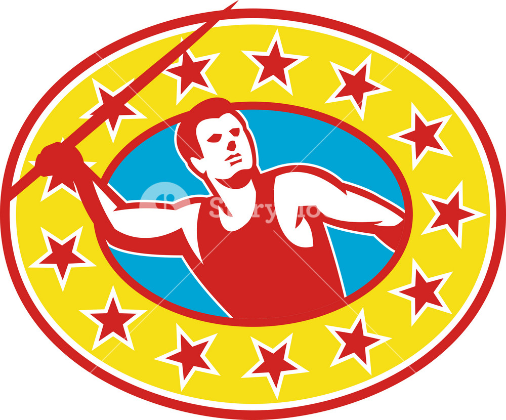 Javelin Throw Track And Field Athlete Royalty-Free Stock Vector SBI ...