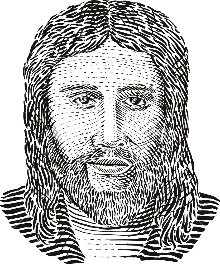 Jesus Christ Front View Royalty-Free Stock Vector SBI-300102914 ...