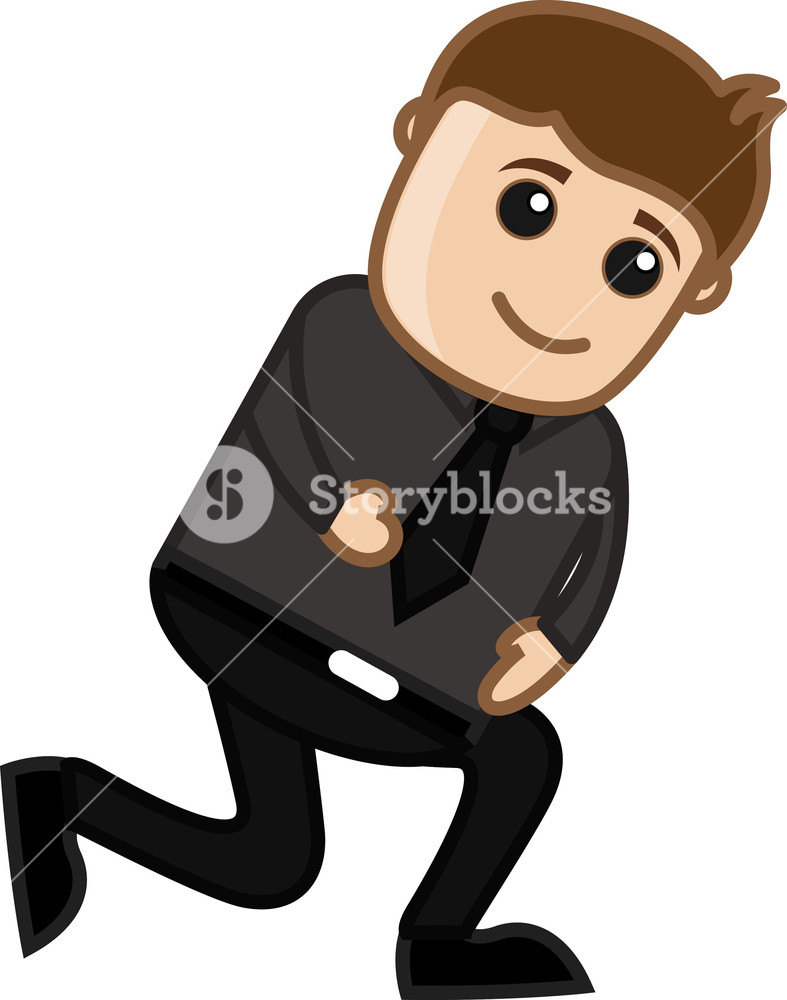 Keep Position Cartoon Lean Position - Office Corporate Cartoon People Royalty-Free Stock ...