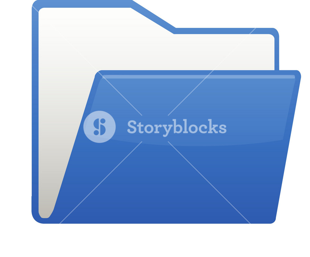 Open Blue Paper File Royalty-Free Stock Image - Storyblocks