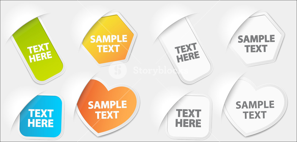 Paper Labels Vectors Royalty-Free Stock Vector SBI-300337813 - Storyblocks