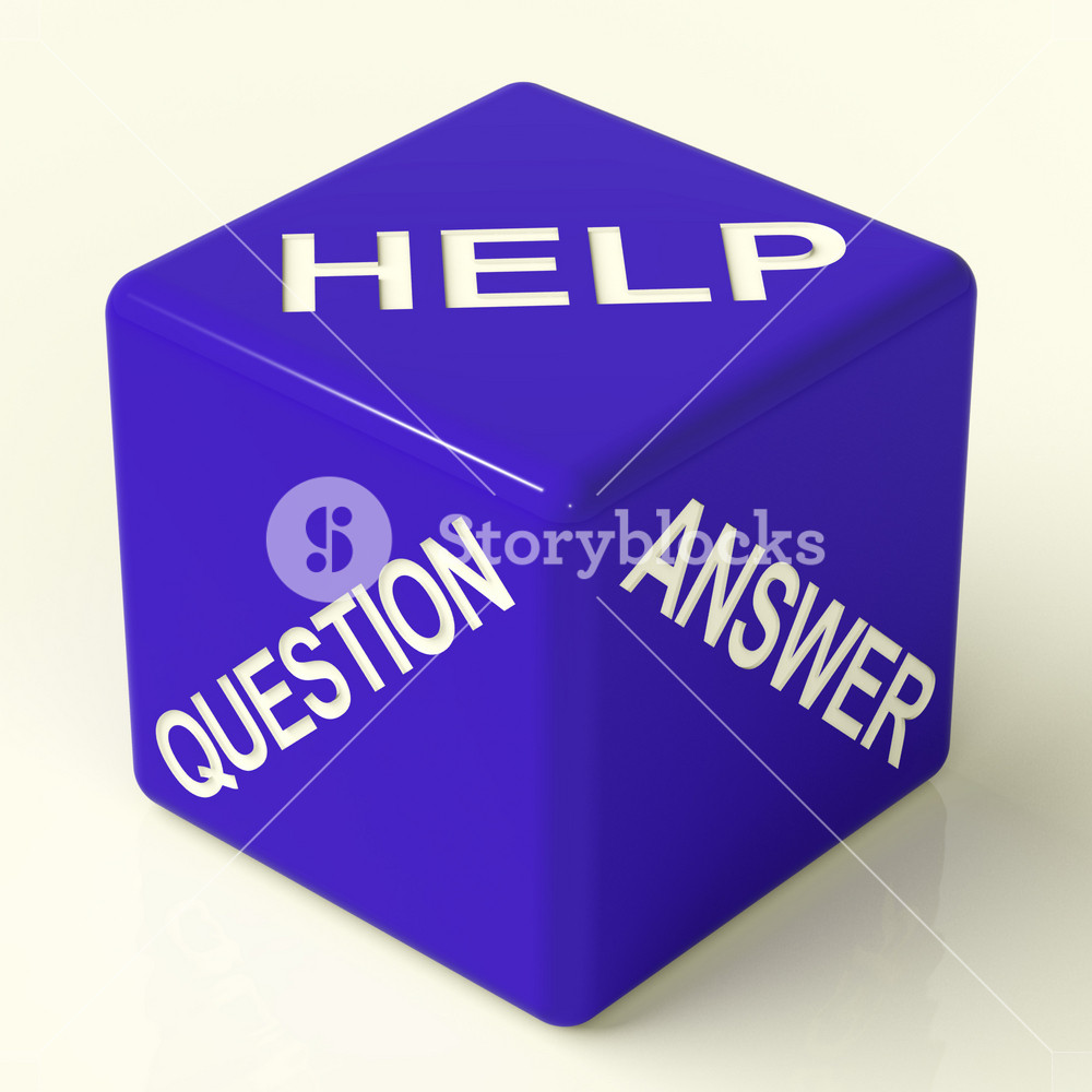 Question Answer And Help Dice As Symbol For Information Royalty-Free ...